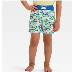 Toddler Boys' Swim Board Shorts - Cat & Jack White 5T